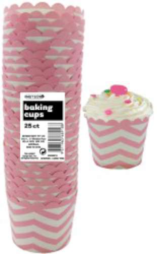 Baking Cups - Chevron Light Pink - Click Image to Close